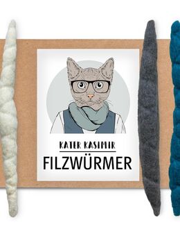 Kater Kasimir Filzwürmchen - 3er Set