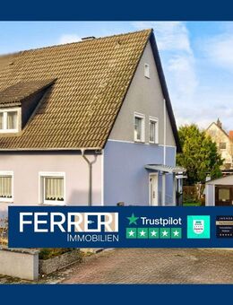 ** Ruhig gelegene Doppelhaushälfte mit Wintergarten, Garten und Garage in Feldrandnähe ** - Bischofsheim