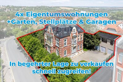 Super Rendite-Gesamtpaket => 4x (!!!) 3- bis 4-Raum-Wohnungen mit Stellplatz, Garagen & Garten