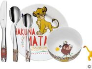 WMF Kindergeschirr-Set Lion King (6-tlg), 1 Personen, Cromargan® Edelstahl Rostfrei 18/10, Porzellan, Geschirr mit buntem Kindermotiv, 6 Teile, für 1 Person