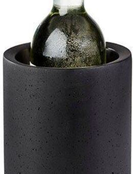 APS Wein- und Sektkühler Element, Maße ca. Ø 12 cm, Höhe 19 cm, Innendurchmesser ca. 9,5 cm, aus Naturstein, für Flaschen und Getränke, auch als Vase einsetzbar