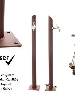 TRINKWASSER Wassersäule TSRS 1010 Rost Optik braun rund - Hiddenhausen