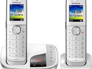 Panasonic KX-TGJ322 Schnurloses DECT-Telefon (Mobilteile: 2, mit Anrufbeantworter, Weckfunktion, Freisprechen)
