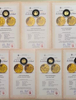 7 Goldmedaillen 8,4 Gramm Feingold = mehr als 1/4 Unze - Mannheim