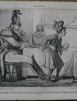 Lithografie , Karikatur , Zar von Russland und Otto der I. König von Griechenland , Fürst von Bayern , Grafik von Cham , 1854 , Nummer 360 , Blatt 37cm x 26cm ,M70 - Görlitz