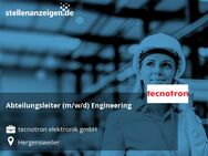 Abteilungsleiter (m/w/d) Engineering - Hergensweiler