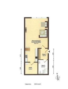 Hell, modern, ebenerdig - ideal für den Single-Alltag! - Melle