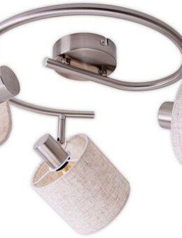 näve Deckenleuchte Maron, ohne Leuchtmittel, 3er Decken-, Wandleuchte, Rondell, Spot, 3xE14 max. 40W, Metall/Textil