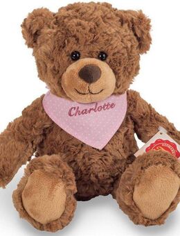 Teddy Hermann® Kuscheltier Teddy braun mit rosa Halstuch, 30 cm, mit individueller Bestickung