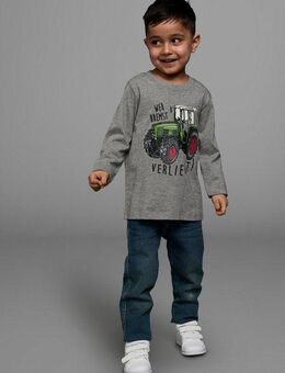 KIDSWORLD Langarmshirt WER BREMST, VERLIERT! Langarm, dehnbares Material, aus Baumwolle und Viskose