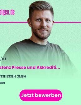 Assistenz Presse und Akkreditierung (m|w|d) in Teilzeit (32 Std./Woche) - Essen