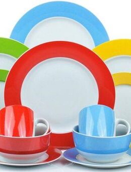 Retsch Arzberg Kombiservice Colourband (16-tlg), 4 Personen, Porzellan, Color up your Life - es kommt Farbe ins Spiel!
