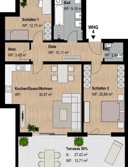 Moderne 3-Zimmer-Neubauwohnung im Erdgeschoss - Abenberg