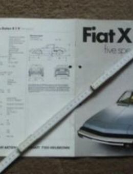 Auto Sportwagen Fiat X 1/9 Prospekt 1978 Farbig - Bottrop