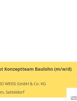 HR Specialist Konzeptteam Baulohn (m/w/d) - Göppingen