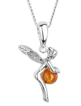 OSTSEE-SCHMUCK Kette mit Anhänger Ostsee-Schmuck Kette mit Anhänger Elfe Kette mit Anhänger Elfe (2-tlg)