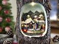 Beleuchteter Baumstamm mit fahrendem Zug Weihnachtsdeki #17896 in 75217