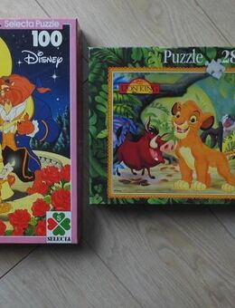 Disney Puzzles 100+280 Teile: König der Löwen / Klee; Die Schöne und das Biest / Selecta je 3,- - Flensburg