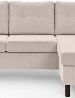 ATLANTIC home collection Ecksofa Tea L-Form, Ecksofa, frei im Raum stellbar und Recamiere beidseitig montierbar