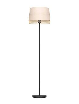 EGLO Stehlampe TABLEY Stehlampe, Stahl und Textil, E27, IP20, Wohnzimmerlampe, Lampe, Ein-/Ausschalter, ohne Leuchtmittel, Stehleuchte, Standlampe, H153 x Ø38 cm, schwarz, 1X40W exkl.