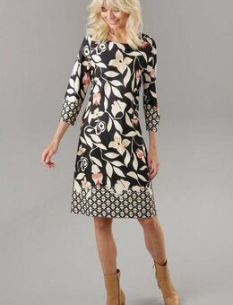 Aniston SELECTED Jerseykleid mit gemusterten Bordüren