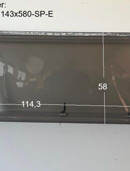 Hobby Wohnwagenfenster Parapress gebraucht ca 114,3 x 58 PPGY-RX D2167 aus Hobby 710 BJ 2000 (Seitenfenster hinten links Fahrerseite) Sonderpreis (Ecke und Klebestreifenreste) - Schotten Zentrum