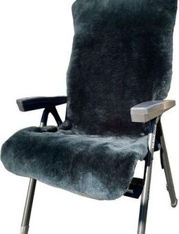 Überwurf Lammfell-Auflage für Garten- und Campingstühle, Sitzauflage, Heitmann Felle, geschorenes Lammfell, warm & kuschelig, perfekt für Garten und Camping