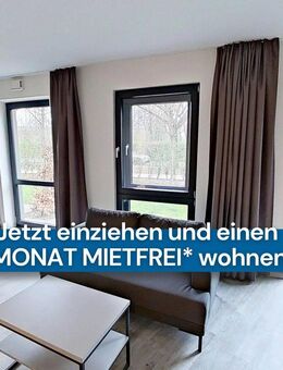 *1 Nettokaltmiete frei* URBAN BASE: Vollmöbliertes 1-Zimmer-Large-Apartment mit EBK, TERRASSE, ALL-IN-MIETE, UVM. am Rheinufer - Düsseldorf