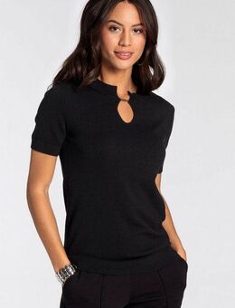 Bruno Banani Kurzarmpullover Cut-Out