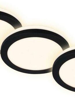 Briloner Leuchten LED Einbauleuchte LED-Einbauleuchten, 3er-Set, schwarz, 3xLED-Platine/3W