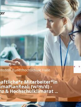Wissenschaftliche*r Mitarbeiter*in Projekt KlimaPlanReali (w/m/d) - Klimabilanz & Hochschulklimarat in Teilzeit - Halle (Saale)