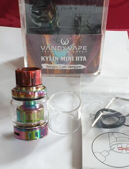 Vandy Vape Kylin Mini, Single, RTA, Rainbow, FP. 26€. Top Zustand. SAMMLUNGSVERKLEINERUNG! Selbstwickler, RTA, Verdampfer für Akkuträger, E Zigarette, Mod Box, Vape. - Bühl