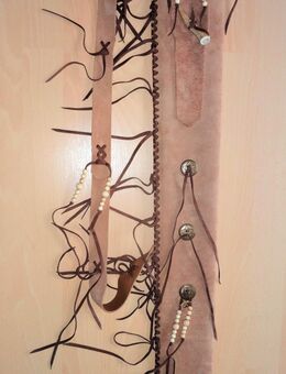 022 – Neue Flötentasche Leder "Vintage-Style!" – Länge ca. 89/87 cm Farbe: Natur Braun - Schiltach