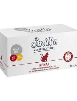 Sparpaket: Smilla Veterinary Diet Mixpaket 24 x 100 g - Renal: Huhn + Rind