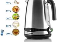 Hyundai Wasserkocher VK770, 1,7 l, 2200 W, LED, Temperatureinstellung 40-100°C, KEEP WARM-Funktion bis 120 Min.