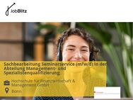 Sachbearbeitung Seminarservice (m/w/d) in der Abteilung Management- und Spezialistenqualifizierung - Bonn