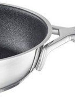 RÖSLE Bratpfanne SILENCE PRO, Edelstahl 18/10 (1-tlg), kratzfeste Premium-Antihaftversiegelung, Silikongriff, Induktion