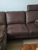 NATURA Sofa/ Couch/ Polsterecke in braun in 34471