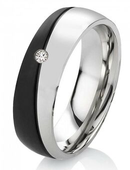 Damenring Edelstahl DE004 mit Zirkonia - Aholming