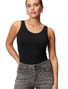 Zero Tanktop zero Damen Baumwoll-Top mit Rundhalsausschnitt weiteres Detail