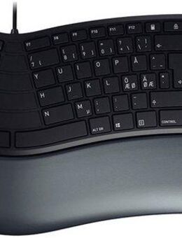 Cherry KC 4500 ERGO Kabelgebundene Ergonomische Tastatur, Schwarz, USB Tastatur