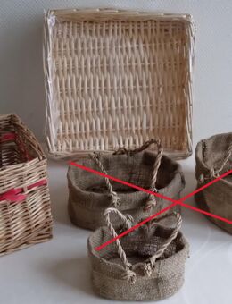 2 Allzweckkörbe aus Naturmaterialien in verschiedenen Größen - Hamburg