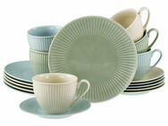 CreaTable Kaffeeservice Valencia Pastell, Kaffee-Service 18-tlg (18-tlg), 6 Personen, Porzellan, Elegant, Boho Chic