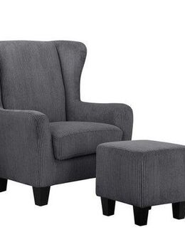 Home affaire Ohrensessel Chilly, Sessel mit Hocker und Federkern-Polsterung, (Set, 2-St., bestehend aus Sessel und Hocker), in Cord und Microfaser-Bezug, Unser Dauertiefpreis