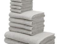 my home Handtuch Set Sanremo, Duschtücher, Handtücher, Gästetücher, Seiftücher, Frottier (Set, 12-St), Handtücher mit Bordüre, einfarbiges Handtuch-Set aus 100% Baumwolle