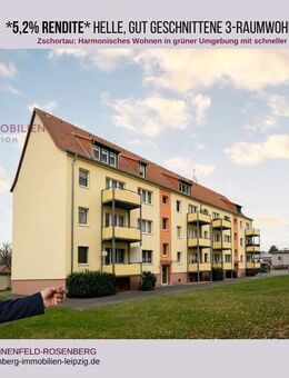 Charmante 3-Raumwohnung mit Balkon im Leipziger Norden! - Rackwitz