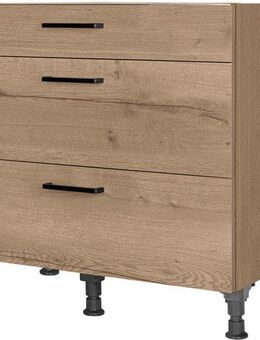 nobilia® Kochfeldumbauschrank "Structura", vormontiert, mit Schubkasten und Auszügen, in den Breiten 60 und 90 cm