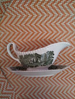 Sauciere mit Unterteller, einteilig, von ADAMS - Wedgwood - Hannover