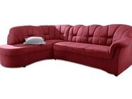DOMO collection Ecksofa Papenburg, zeitlose Rückensteppung, elegante Armlehne, L-Form, mit Ottomane, wahlweise mit Bettfunktion