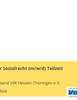 Fachberater Sozialrecht (m/w/d) Teilzeit - Bad Hersfeld